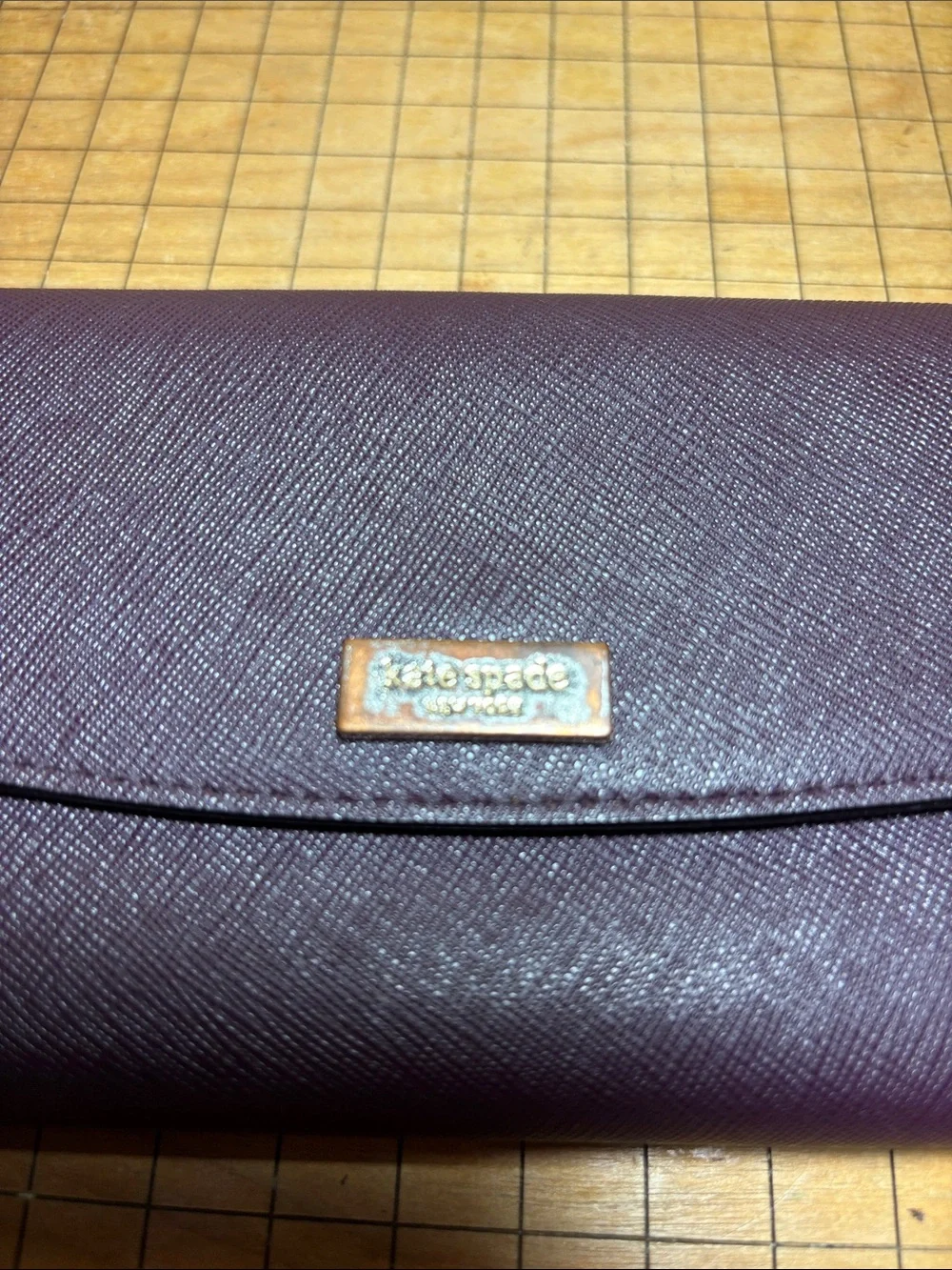 3 Kate Spade Leather Wallets Cream/Beige, Pink and Eggplant Purple